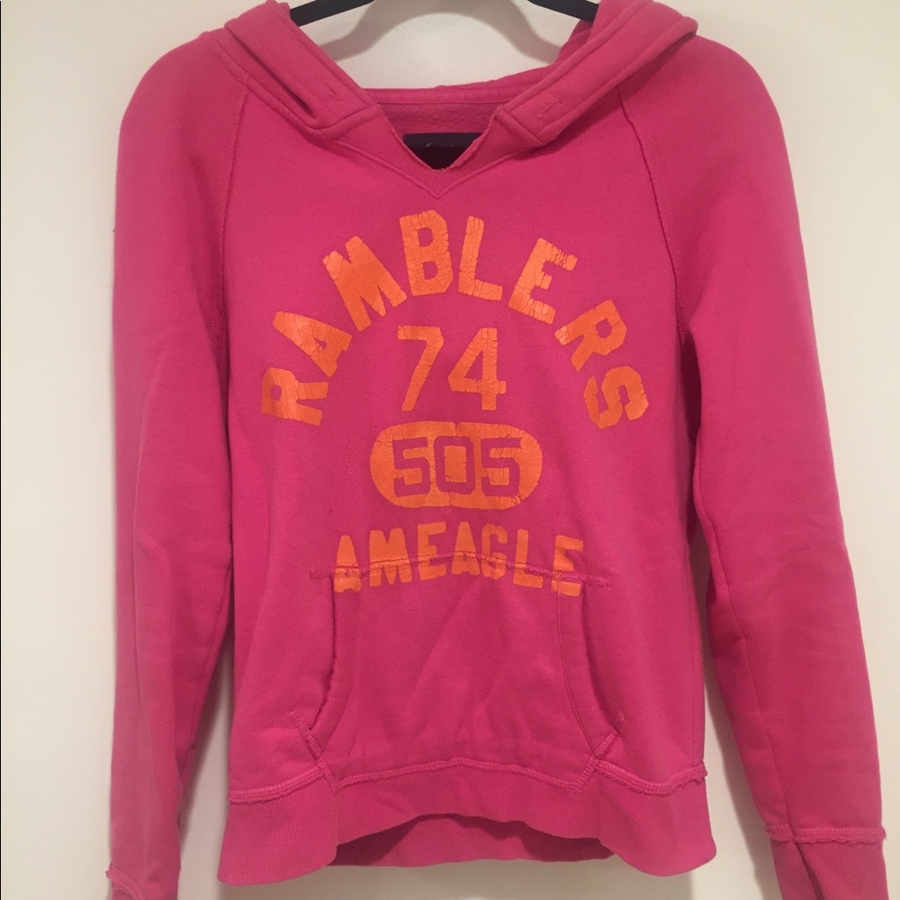 American Eagle Pink Hoodie Size Small